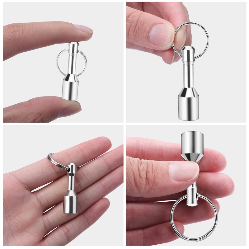 TRYMAG Keychain Magnets for Testing Brass, 4 Pack Neodymium Pocket Keychain for Purse with Strong Magnetic Rare Earth, Gold Silver Jewelry Ferrous Metals Test Magnet Hanging Keys Holder - Image 2